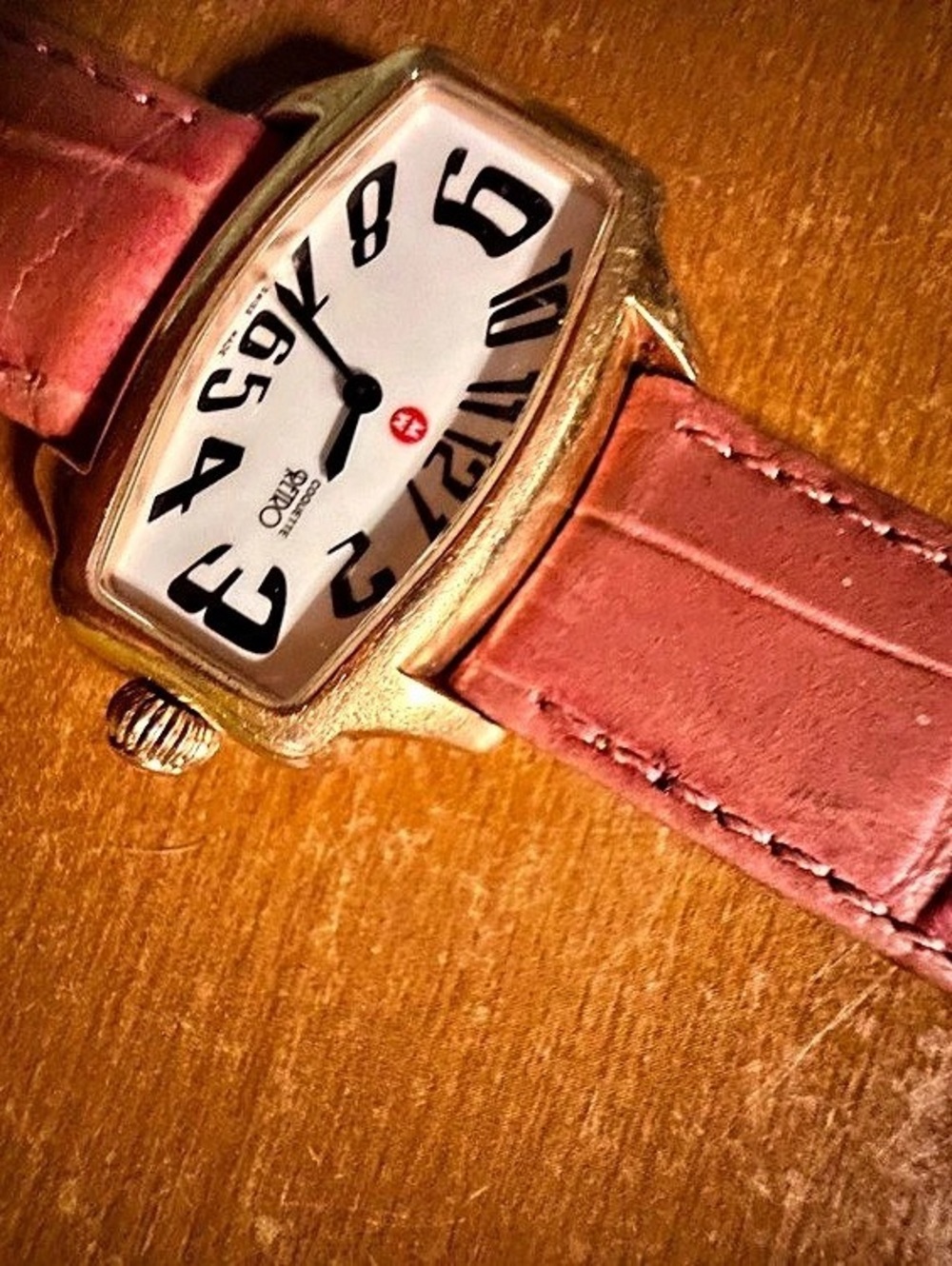 Michele Urban Women's Pink Leather Watch